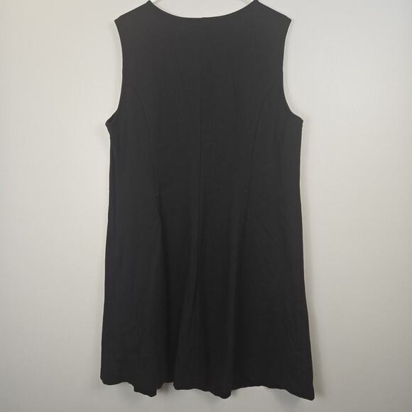 INC Black Studded Neckline Sheath Dress PLUS 2X Moto Goth Side Zip WHIMSIGOTH - Picture 6 of 8